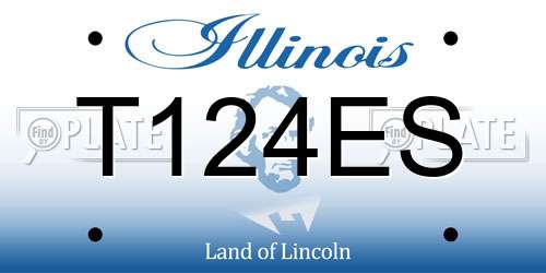 T124ES Illinois License Plate
