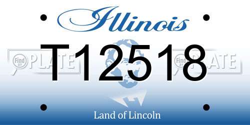 T12518 Illinois License Plate
