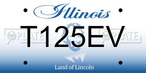 T125EV Illinois License Plate
