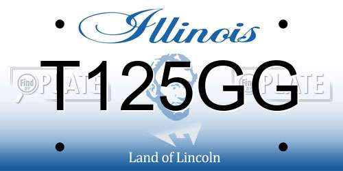 T125GG Illinois License Plate