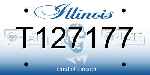T127177 Illinois License Plate
