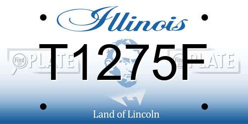 T1275F Illinois License Plate