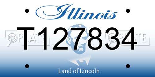 T127834 Illinois License Plate
