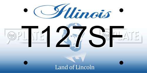 T127SF Illinois License Plate
