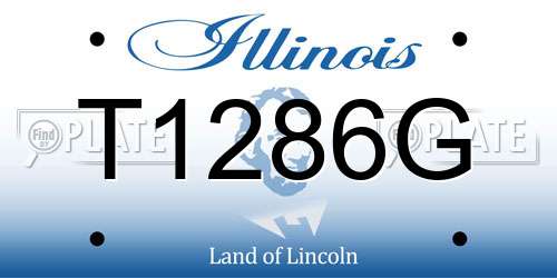 T1286G Illinois License Plate