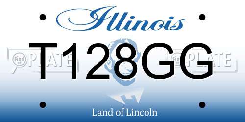 T128GG Illinois License Plate