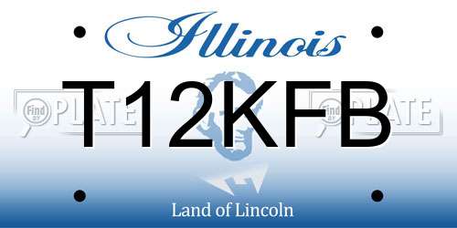 T12KFB Illinois License Plate