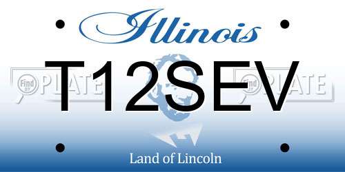 T12SEV Illinois License Plate