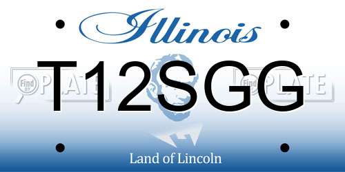 T12SGG Illinois License Plate