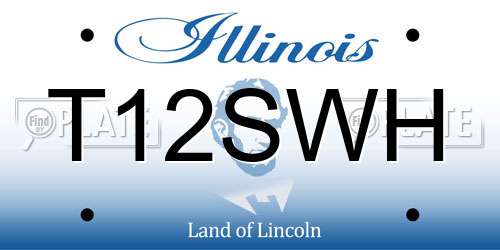 T12SWH Illinois License Plate