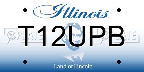 T12UPB Illinois License Plate