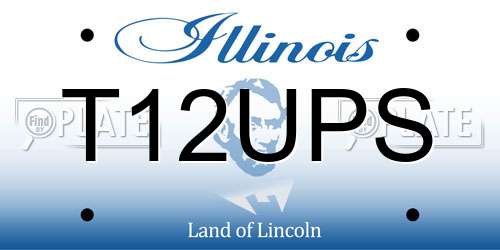 T12UPS Illinois License Plate
