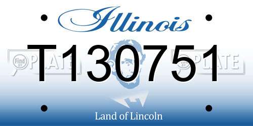 T130751 Illinois License Plate