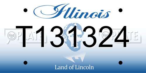 T131324 Illinois License Plate