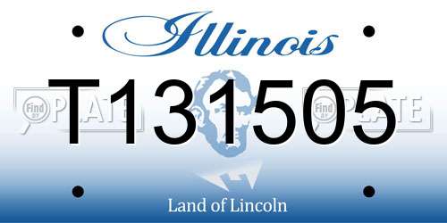 T131505 Illinois License Plate