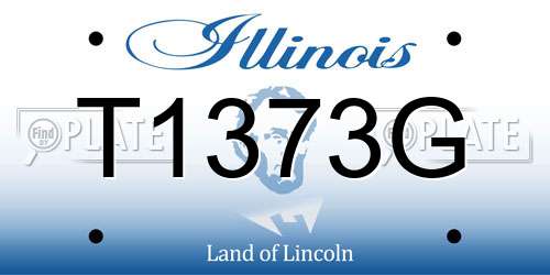 T1373G Illinois License Plate