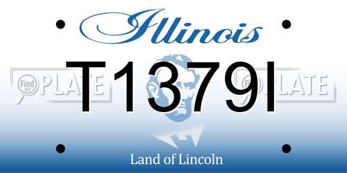 T1379I Illinois License Plate