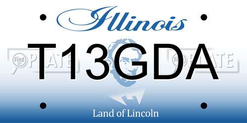 T13GDA Illinois License Plate