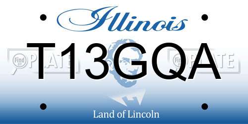 T13GQA Illinois License Plate
