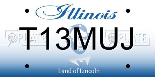 T13MUJ Illinois License Plate