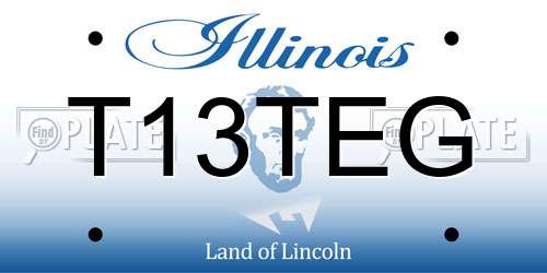 T13TEG Illinois License Plate
