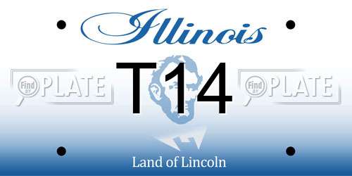 T14 Illinois License Plate
