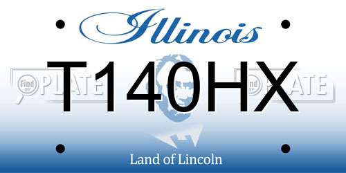 T140HX Illinois License Plate
