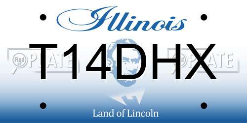 T14DHX Illinois License Plate