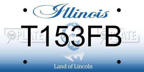 T153FB Illinois License Plate
