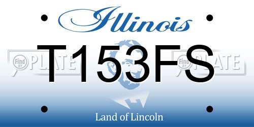 T153FS Illinois License Plate