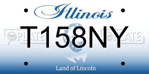T158NY Illinois License Plate