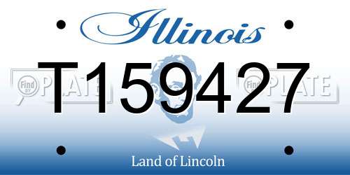 T159427 Illinois License Plate