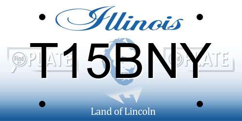 T15BNY Illinois License Plate