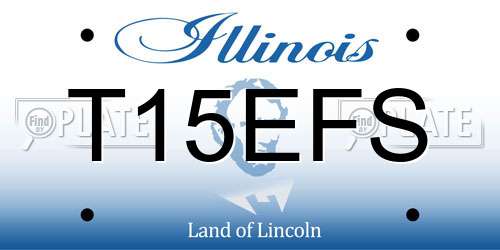 T15EFS Illinois License Plate