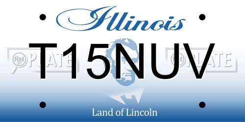T15NUV Illinois License Plate