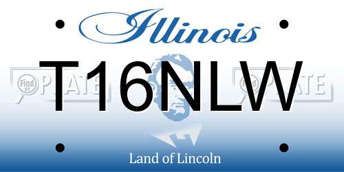 T16NLW Illinois License Plate