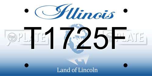 T1725F Illinois License Plate