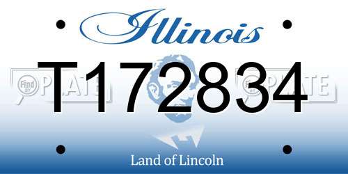 T172834 Illinois License Plate