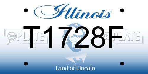 T1728F Illinois License Plate