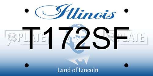 T172SF Illinois License Plate