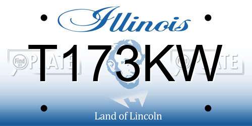 T173KW Illinois License Plate
