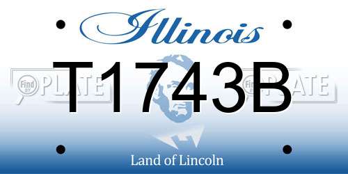 T1743B Illinois License Plate