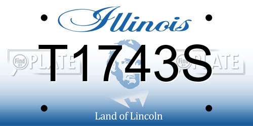 T1743S Illinois License Plate