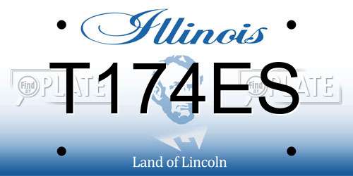 T174ES Illinois License Plate