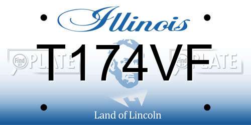 T174VF Illinois License Plate