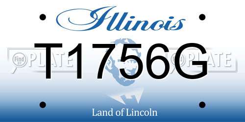 T1756G Illinois License Plate