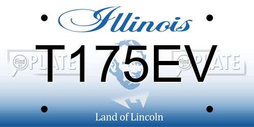 T175EV Illinois License Plate