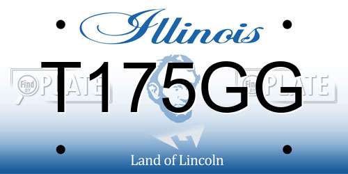T175GG Illinois License Plate