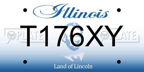 T176XY Illinois License Plate
