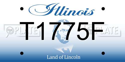 T1775F Illinois License Plate
